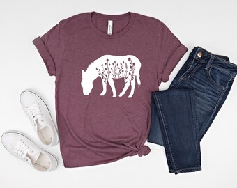 Floral Donkey Shirt, Donkey T shirt, Funny Animal T Shirt, Gift for Her, Gift for Donkey Lovers, Awesome Animal T shirt, Donkey Lover Tee