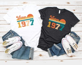 47th Birthday Shirt Vintage 1977 T Shirt 1977 Birthday Gift 47th Birthday Gift 47 Years Old Tee Limited Edition Legend Classic Bday 47th