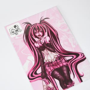 MH Art Print ⋆ Poster - Draculaura Inspired Illustration - A4/A5 Wall Decor & Gift