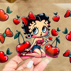 ベディ・ブープ Black Betty Boop Uvdtf Wrap - Etsy
