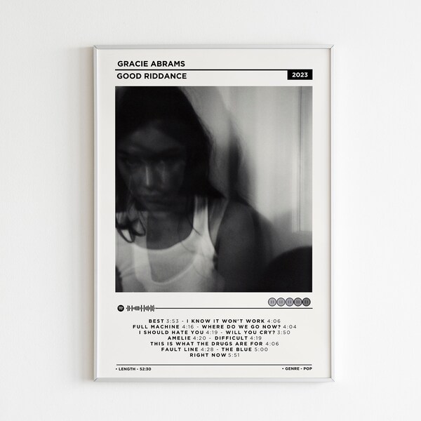 Gracie Abrams - Good Riddance Album Poster / Album Cover Poster / Music Gift / Music Wall Decor / Album Art