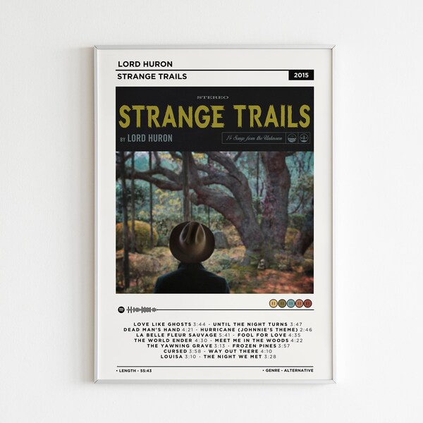 Lord Huron - Strange Trails Album Poster / Album Cover Poster / Music Gift / Music Wall Decor / Album Art