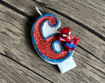 Spiderman Birthday Candle