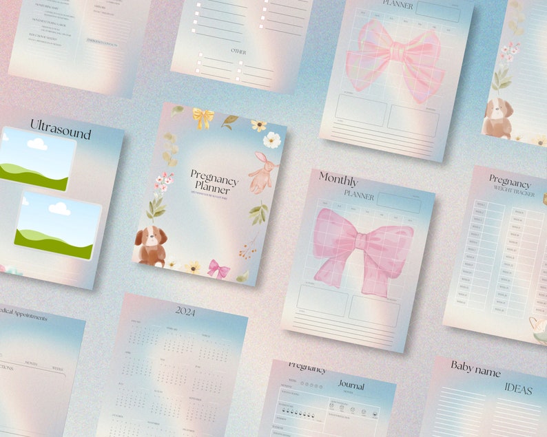 Pregnancy Journal Printable for First Time Mom, Editable in Canva ...