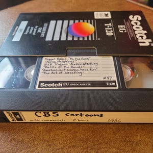 Kaseta VHS kreskówki CBS z reklamami 1986 Muppet Babies Hulk Hogan