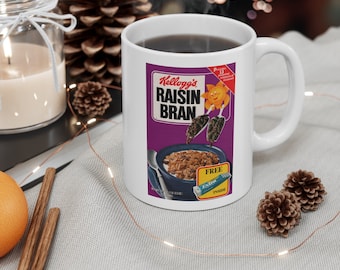 Raisin Bran vintage cereal box coffee mug