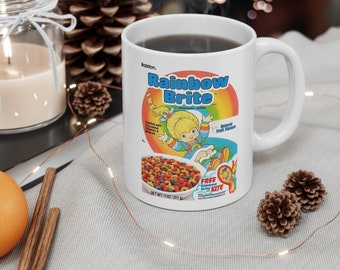 Rainbow Brite vintage cereal box coffee mug