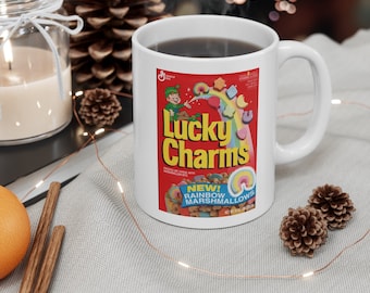 Lucky Charms vintage cereal box coffee mug