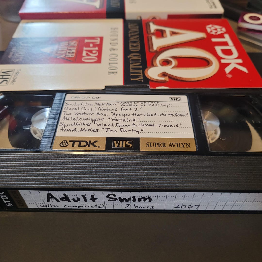 Vhs Tape Adult Swim Cartoon Network 2007 With Commercials Venture