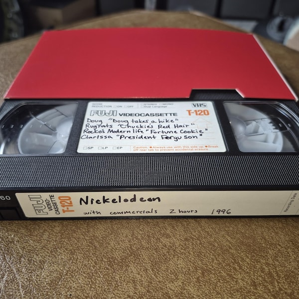 VHS Tape Nickelodeon Nick with Commercials 1996 Clarissa Rocko Rugrats Doug