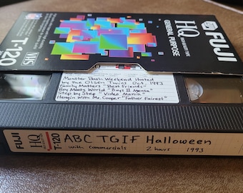 VHS Tape ABC TGIF Halloween Special with commercials 1993 Boy Meets World