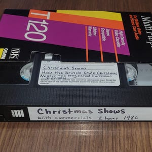 VHS Tape Christmas shows cartoons 1986 with Commercials videocassette