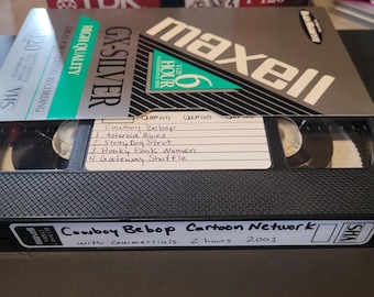 Vhs Tape Cowboy Bebop Cartoon Network 2001 with Commercials Adult Swim