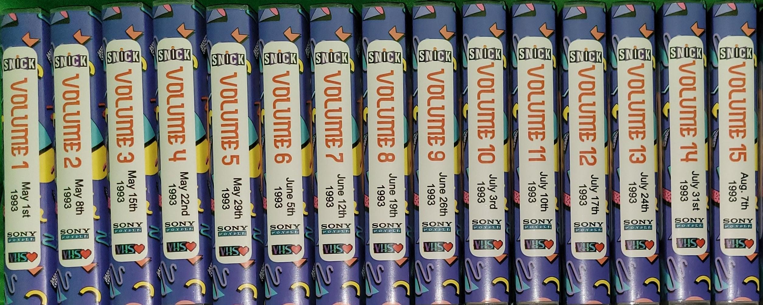 Nickelodeon SNICK 15 Volume VHS Tape Set 1993 Clarissa Ren