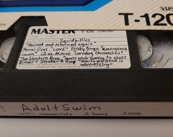 Vhs Tape Adult Swim 2006 Commercials Squidbillies Moral Oral  The Venture Bros Cartoons Cartoon Network