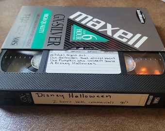Vhs Tape Disney Halloween Cartoons with commercials 1990's