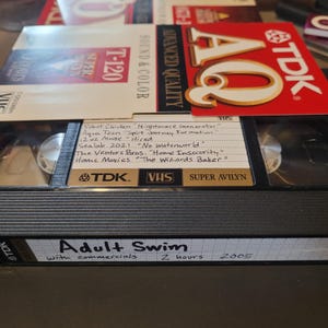 Vhs Tape Adult Swim Cartoon Network 2005 with Commercials Venture Bros. Sealab 2021 Aqua teen 12 oz. mouse