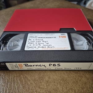 VHS Tape Barney and Friends with Commercials 1992 PBS Barney the Dinosaur