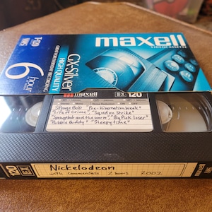 VHS Tape Nickelodeon Nick with Commercials 2002 SpongeBob SquarePants