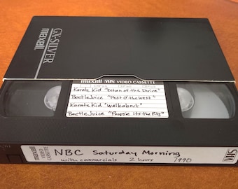 Vhs Tape NBC Saturday Morning Cartoons 1990 With Commercials
