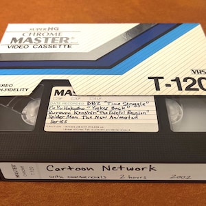 Vhs-tape Cartoon Network 2002 met commercials DBZ Yu Yu Hakusho Kenshin