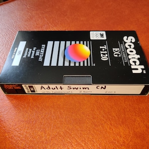 Nastro VHS Adult Swim 2003 Spot pubblicitari Futurama Kickaider Trigun Big-O Cartoni animati Cartoon Network