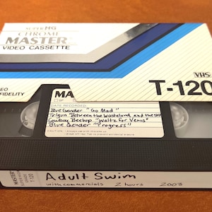 Cinta Vhs Adult Swim Cartoon Network 2003 con anuncios Trigun Cowboy Bebop