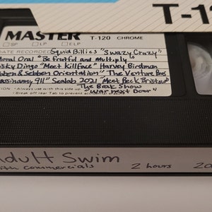 Nastro VHS Nuoto per adulti 2007 Spot pubblicitari Squidbillies Morale Orale Dingo vivace Cartoni animati Cartoon Network