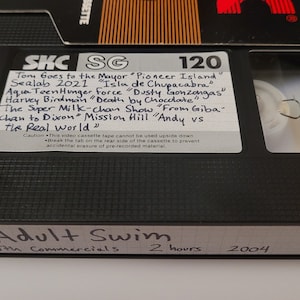 Nastro VHS Adult Swim 2004 Spot pubblicitari Sealab 2021 Aqua Teen Hunger Force Cartoni animati Cartoon Network