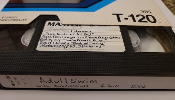 Vhs Tape Adult Swim 2006 Commercials Futurama Aqua Teen