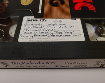 VHS Tape 2000 Nickelodeon Hey Arnold with Commercials