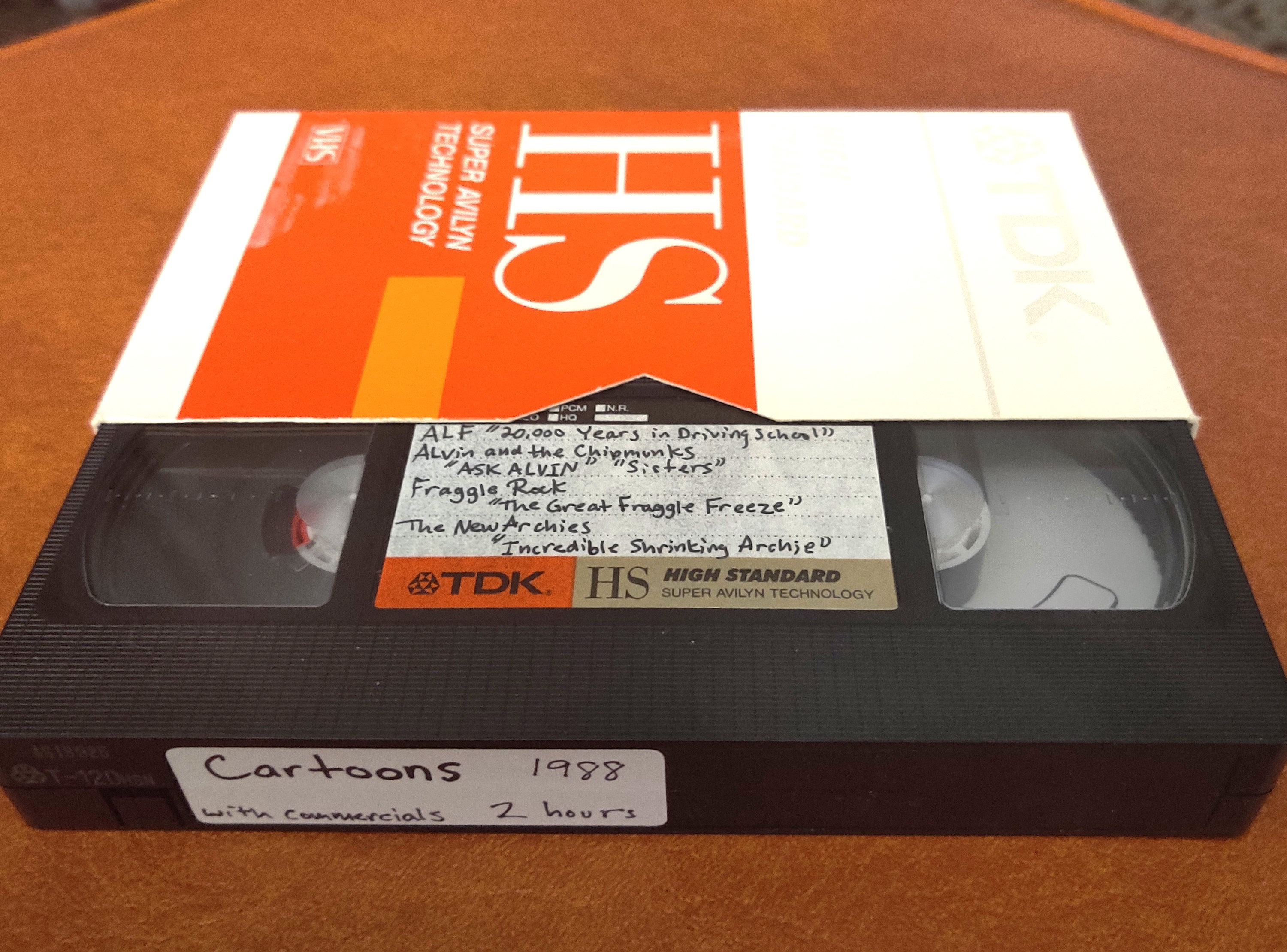 Vhs Tape Cartoons 1988 With Commercials Alf Fraggle Rock - Etsy