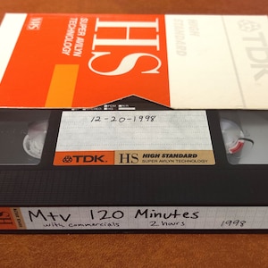 VHS-kassett MTV 120 minuter 1998 med reklamfilmer