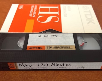 Vhs Tape MTV 120 minutes 1998 with Commercials