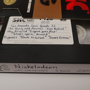 VHS Tape 2004 Nickelodeon Hey Arnold The Amanda Show Rugrats with Commercials Fairly odd Parents