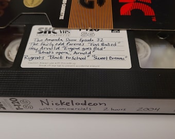 VHS Tape 2004 Nickelodeon Hey Arnold The Amanda Show Rugrats with Commercials Fairly odd Parents