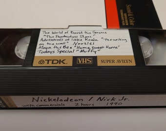VHS Tape 1990 Nickelodeon David The Gnome Maya The Bee Little Koala with Commercials