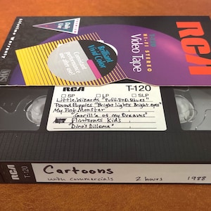 Vhs Tape Cartoons 1988 with Commercials Little Wizards My Pet Monster Pound Puppies