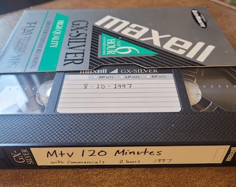 VHS Tape MTV 120 Minutes with Commercials 1997 music videos