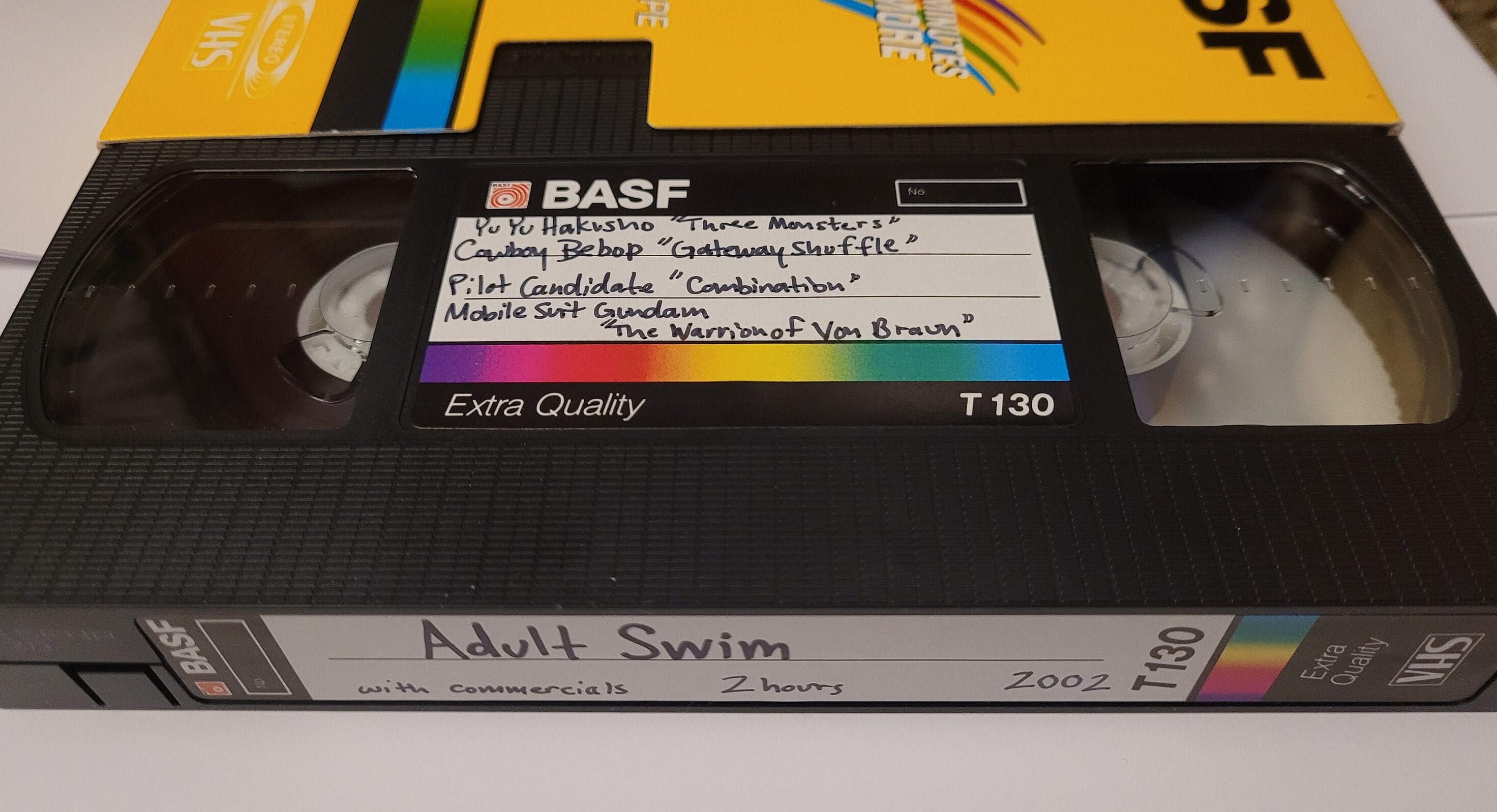 Vhs Tape Adult Swim 2002 Commercials Yu Yu Hakusho Cowboy