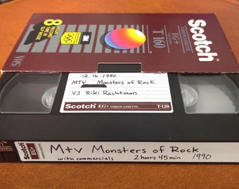 Cinta Vhs MTV Monsters of Rock 1990 con Comerciales