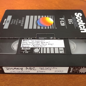 Vhs-tape Tekenfilms ABC Disney&#39;s One Saturday Morning 2000 met reclamespot Doug
