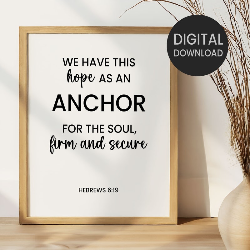 Anchor Bible Verse - Etsy