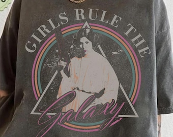Camiseta Girls Run The Galaxy, camiseta de Star Wars Leia Princesa Rey Ahsoka para niñas, Galaxy's Edge Hollywood Studios, conjuntos para viajes de chicas a WDW