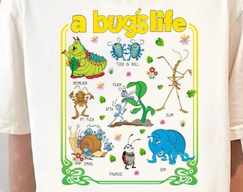 Camiseta de Bichos, Camiseta del Circo de P.T. Flea, Viaje familiar a Bug's Land en Disney Animal Kingdom, Regalo de Heimlich Flik Hopper, Heimlich y Slim