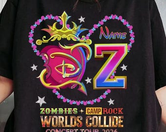 Camiseta personalizada de la gira Descendants Zombies, camiseta grupal de Disney The Rise Of Red, concierto de Descendants, festival de música de verano 2026