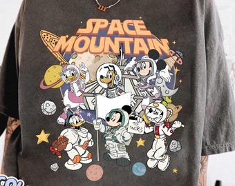 Disney Space Mountain Shirt, Retro 90s Mickey and Friends Astronaut Tee, Magic Kingdom T-shirt, Disney Vacation Shirt, Disney World