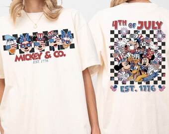 Camiseta del Día de la Independencia de Disney, 4 de julio, Camiseta del 250 aniversario de los Estados Unidos de América, Mickey y sus amigos de EE. UU., Walt Disney World