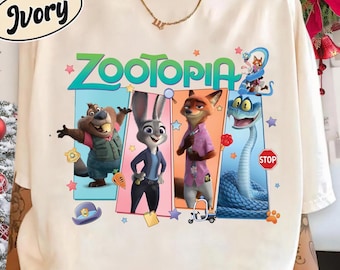 Zootopia Shirt, Disney Zootopia Characters Shirt, Nick Wilde and Judy Hopps Shirt, Disney Family Trip Shirt, Zootopia Disney Balloons Tee