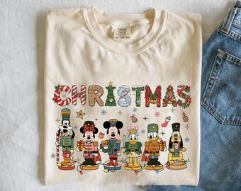 Retro Disney Mickey And Friends Lead Soldier Christmas Shirt, Disney Christmas Shirt, Mickey's Very Merry, Disney Christmas Party Shirt